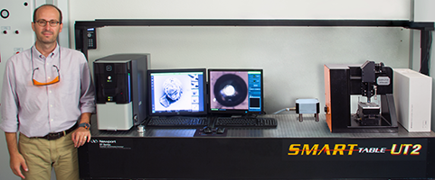 Dr. Tommaso Baldacchini standing next to his Phenom SEM