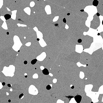 陶瓷加热元件的后向散射电子探测器图像