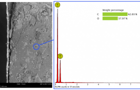 散装药片的通用EDS。