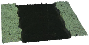 Zeta三维光学剖面仪在玻璃薄膜太阳能电池上激光刻划沟槽的图像